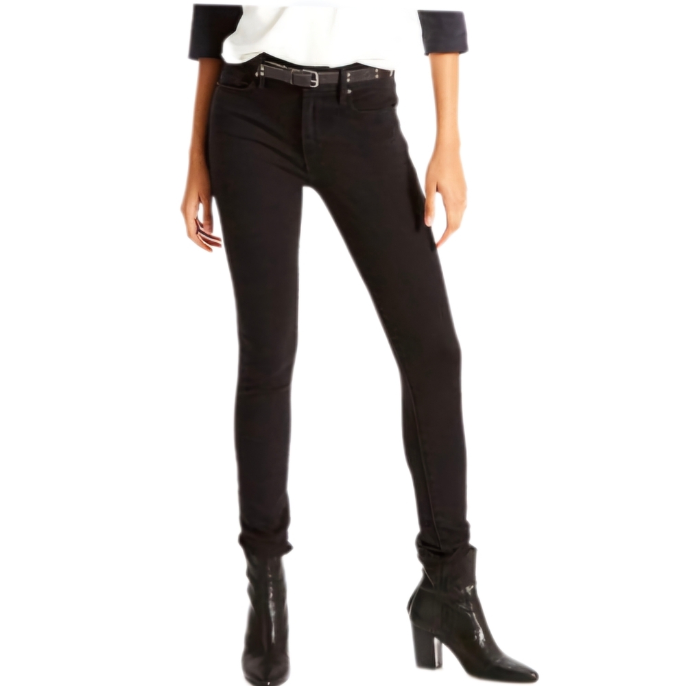 721 High Rise Skinny Women's Jeans, Black, 12 MEDIUM W31 L30